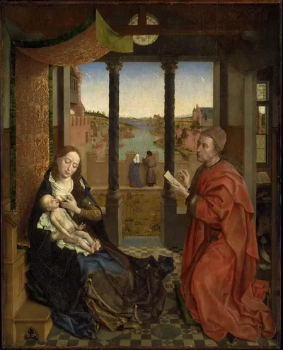 São Lucas desenhando a Virgem Maria, de Rogier van der Weyden São Lucas desenhando a Virgem Maria, de Rogier van der Weyden