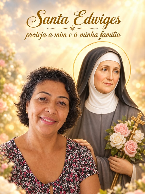 Exemplo: montagem pronta com Santa Edwiges